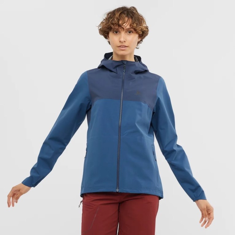 Chaquetas Shell Salomon Essential Impermeables 2.5 L Mujer Azul Marino | MX ZFWC125